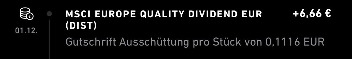 MY_DIVIDEND's tweet photo. von #MSCI EUROPE QUALITY DIVIDEND EUR (DIST) #netto +6,66€ #Dividende https://t.co/wiJTg1yxX9