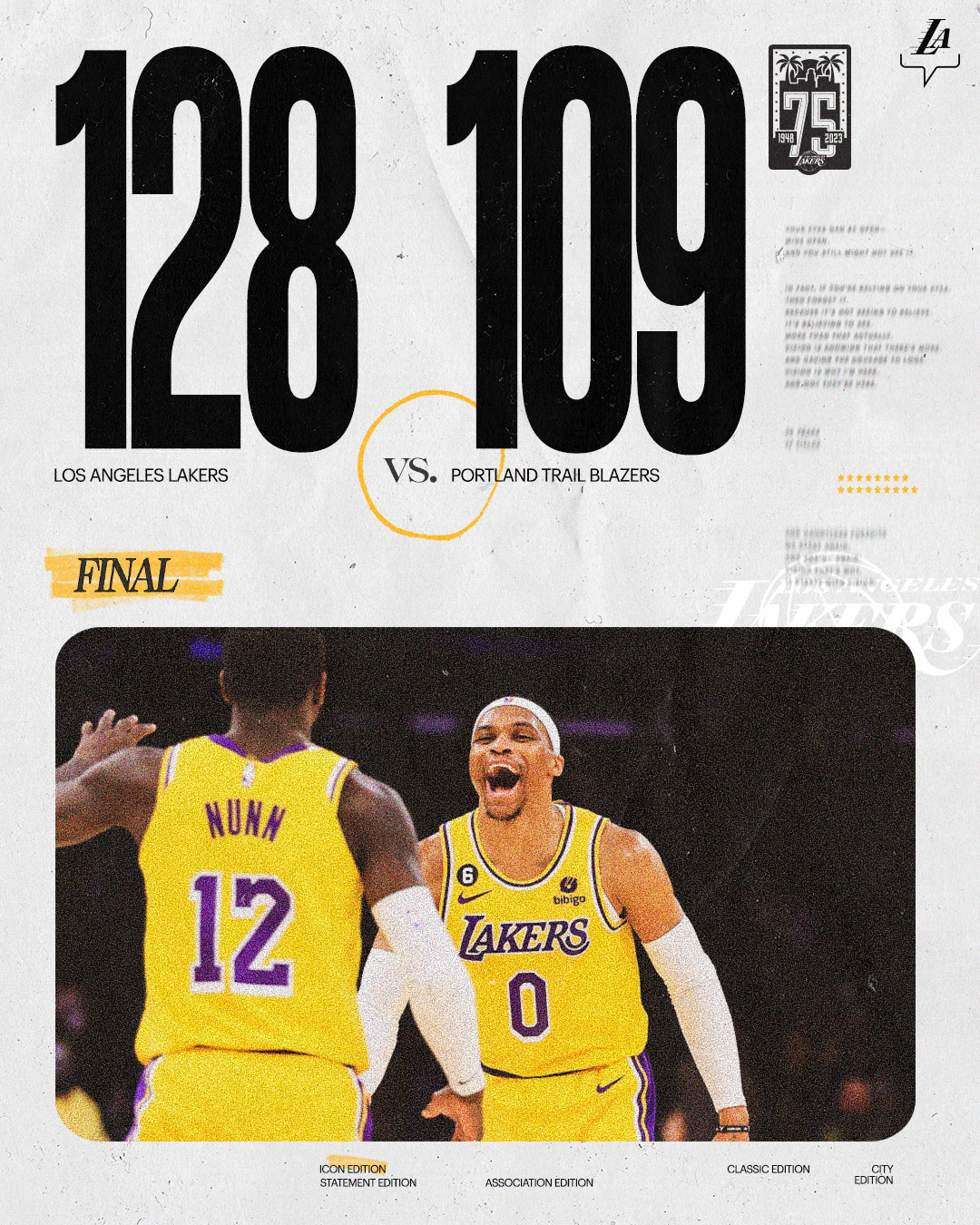 Los Angeles Lakers on X: A good night on home court. #LakersWin   / X