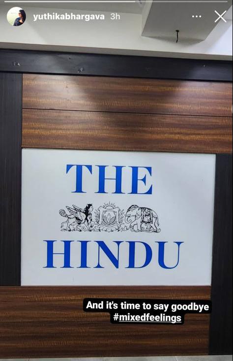 #MediaUpdate #MediaInsinght #MediaMovement

<a href="/yuthikabhargava/">Yuthika Bhargava</a>, Senior Assistant Editor, with <a href="/THNewDelhi/">The Hindu - Delhi</a> moving from publication. Her next move is unknown. #BestOfLuck