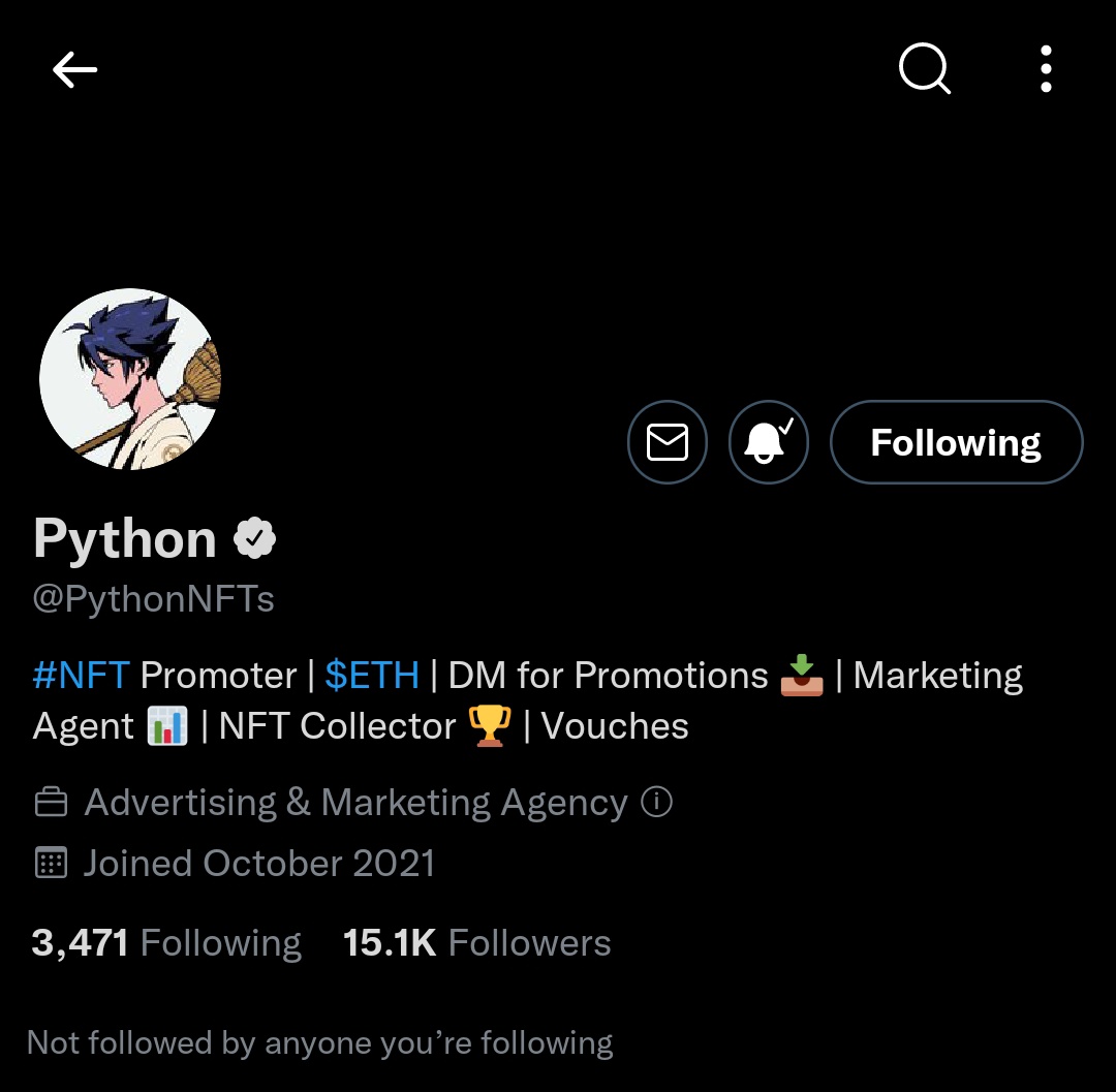 Miniterman's tweet photo. @PythonNFTs goodluck!! https://t.co/7lm2Vo9o9G