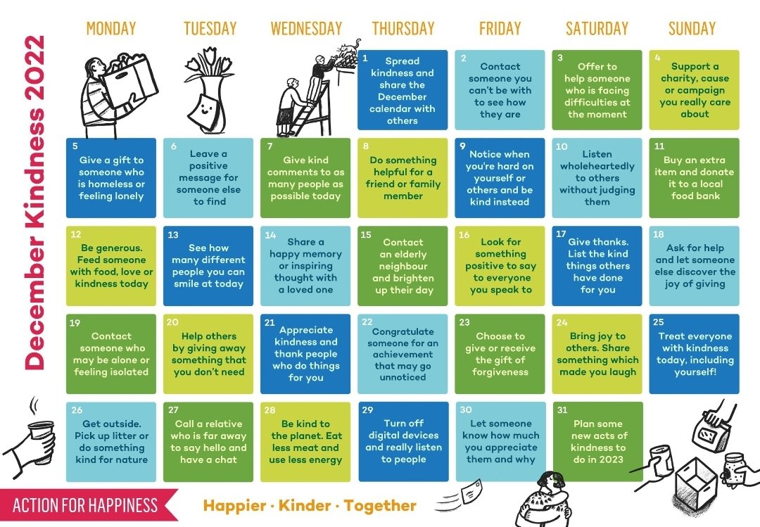 Kindness matters. We're looking forward to starting our kindness countdown today. #kindness