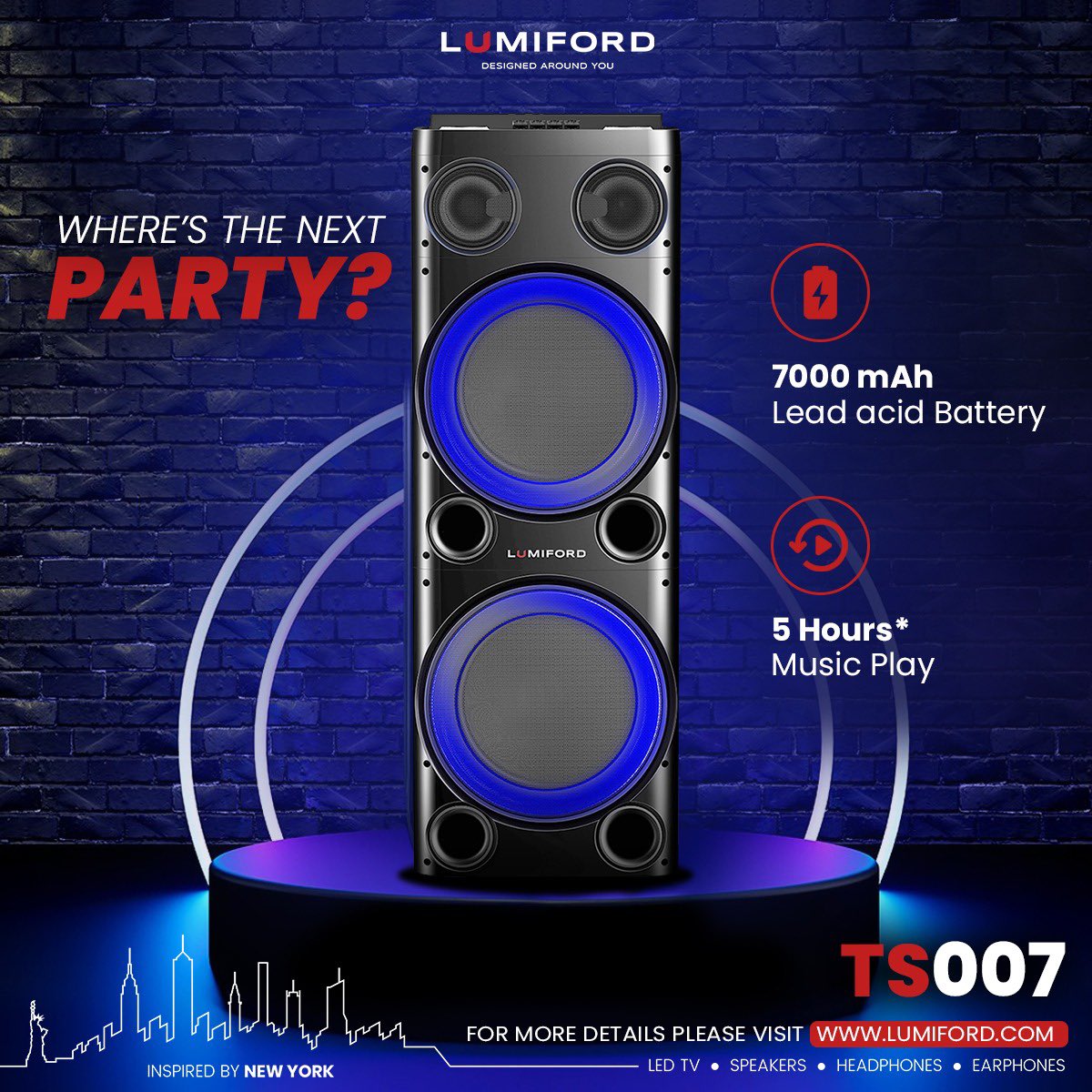 LumifordL's tweet photo. Bring on the party… Experience the Powerful Music with #Lumiford #TS007 #TrolleySpeakers
#PartySpeakers #SuperBass #PartySound #Party #DJNight #DJ #Trolley #Audio #Music #Bass #HiFiBass #InspiredByNewYork #designedaroundyou
Get 42% off Available at https://t.co/oxC5CUpiat 🔗 https://t.co/o2qu5BpH2R