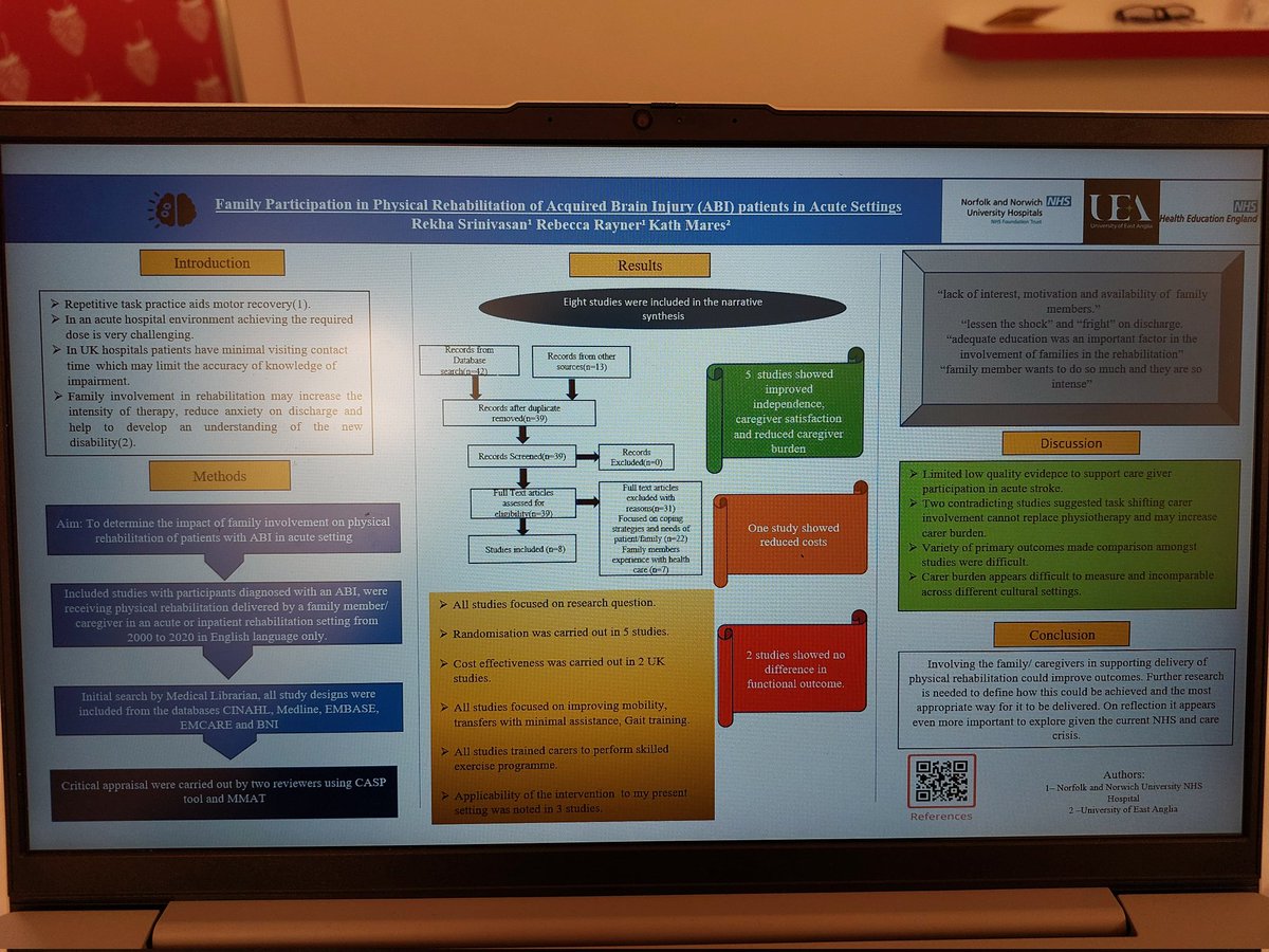 Yesterday was dream come true moment to present my poster <a href="/UKStrokeForum/">UK Stroke Forum</a>. Thanks to <a href="/Kath1872/">Dr Kath Mares</a> <a href="/BeckRayner/">Rebecca Rayner</a> for unlimited support &amp; thanks for listening @louknightphys <a href="/NicolaJHancock/">Dr Nicola Hancock 🌱</a> <a href="/jhp6317/">Joseph Hartley-Palmer</a> <a href="/angelicamoutte1/">Angelica Mouttet</a> <a href="/NNUHphysio/">NNUH Physiotherapy Team</a>
