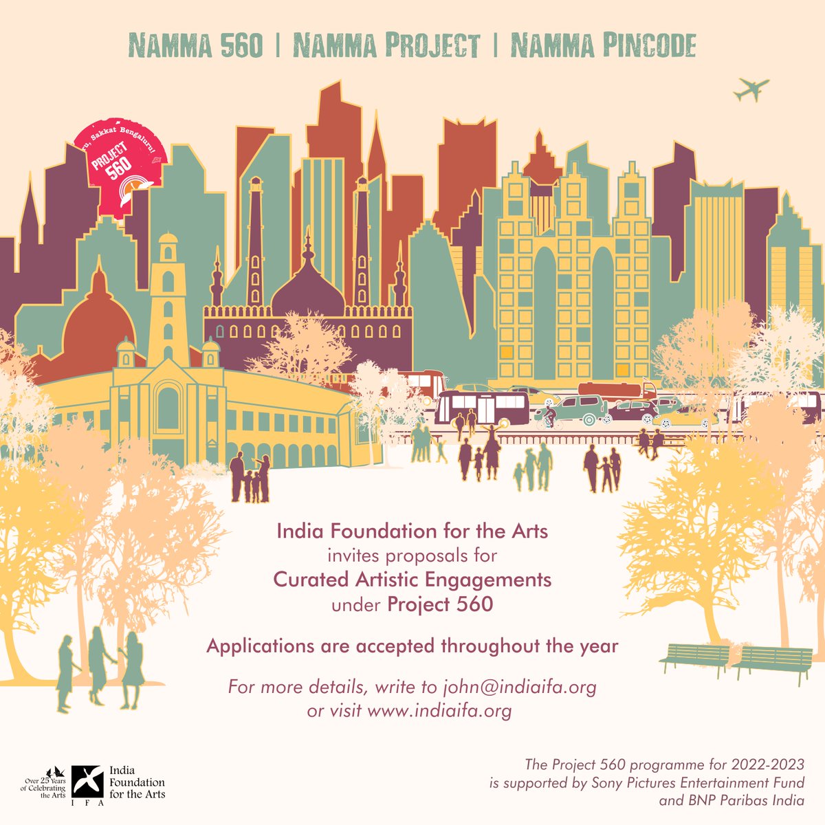 IndiaIFA's tweet photo. #Bangalore, apply for #CuratedArtisticEngagements under #Project560 programme!
Complete call in English & #Kannada: https://t.co/K5A6YbX9xQ
To know more, watch recording of the #IFA #OpenHouse on #CAE: https://t.co/oaoKXBDimS
Write to john@indiaifa.org
#NammaBengaluru #Arts #P560 https://t.co/g844DmWJPX