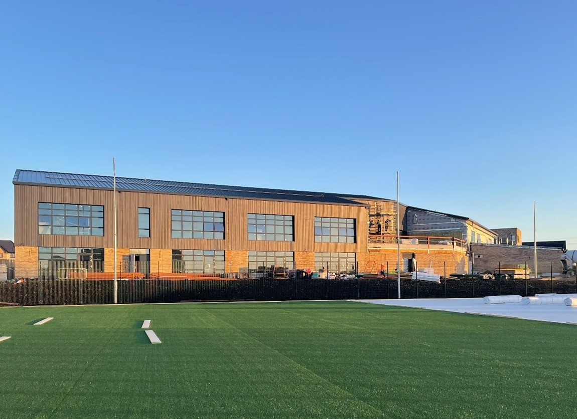 hubNorthScot's tweet photo. Latest progress on the new @CountesswellsSc we are delivering on behalf of @AberdeenCC with @morrisonbuilds as main contractor and @HFMArchitecture as architects. Looking good and will be a brilliant facility for a new community. #newschool #betterfutures https://t.co/pPawpm0wh7