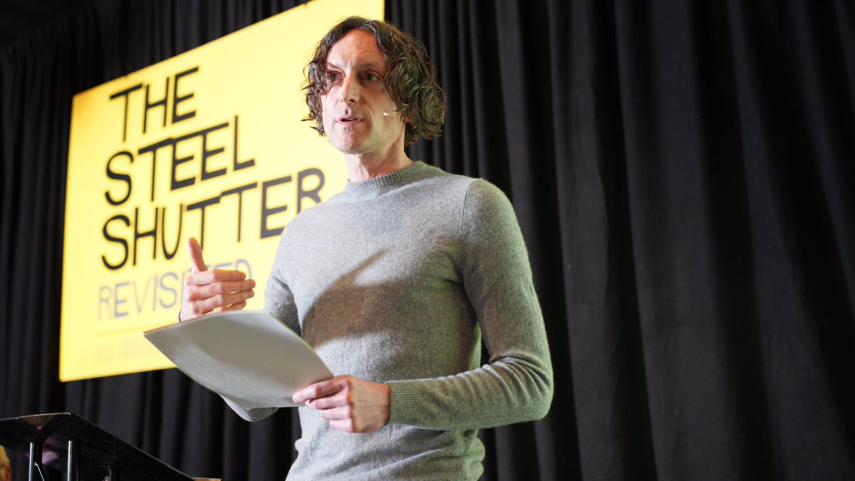 WeArePeaceFire's tweet photo. Psychotherapist &amp; Researcher Dr Michl Weiss speaks to #TheSteelShutter conference highlighting the process and impact the encounter, documentary and anthropology had and continues to have. #carlrogers #documentaryfilm #thesteelshutterrevisited #belfast #peace https://t.co/Kvhnio4Qe3