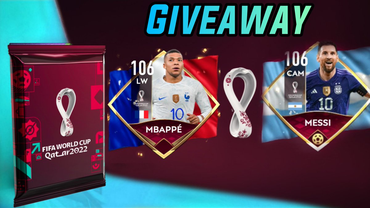 djmixfoo's tweet image. World Cup giveaway sponsored by @EAFIFAMOBILE with choice between exclusive version Mbappe, Messi 

To enter 
1. 🔄
2. Follow us and @EAFIFAMOBILE
3. ✍️ number between 1-10000 with screenshot of subscribe to my channel 
4. Instagram*

Winner chosen 7PM UTC 3/12