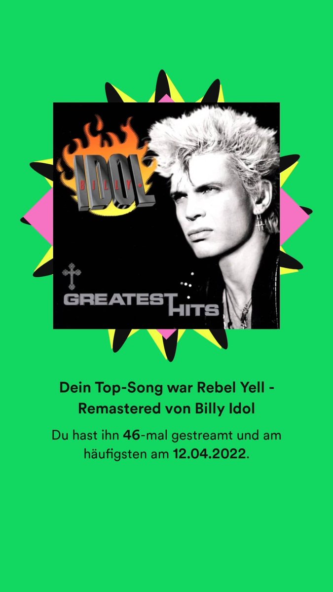Ich bin einfach ein Papakind 💕
#SpotifyWrapped #BillyIdol #born1988
