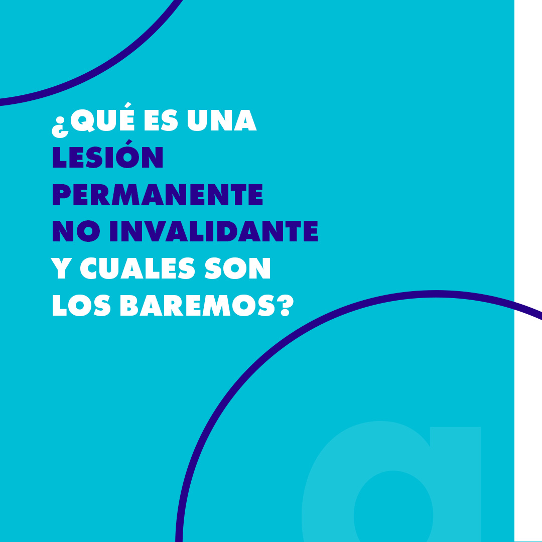 Muchos trabajadores que han sufrido un accidente de trabajo, nos preguntan si eso les da derecho a una incapacidad permanente. Desgraciadamente no siempre es así.Existe algo intermedio, las Lesiones Permanentes No Invalidantes, que tienen sus propias indemnizaciones y baremos.