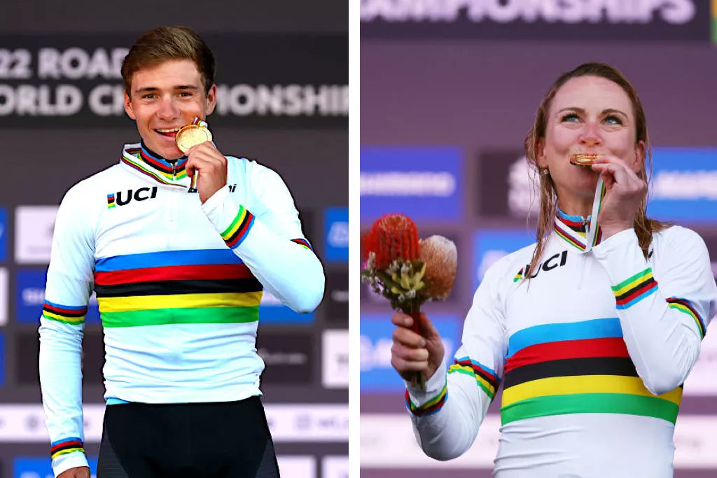 PROFE_RESTREPO's tweet photo. Los podios del #veloD’Or 2022:
Mujeres:
1-Annemieke Van Vleuten 145
2-Lotte Kopecki 69
3-Pauline Ferrand-Prevot
Varones:
1-Remco Evenepoel 139
2-Wout Van Aert 88
3-Tadej Pogacar
4-Jonas Vingegaard
La votación que organiza #velo es rellenada por periodistas de todo el mundo https://t.co/NSR9B8PjDz