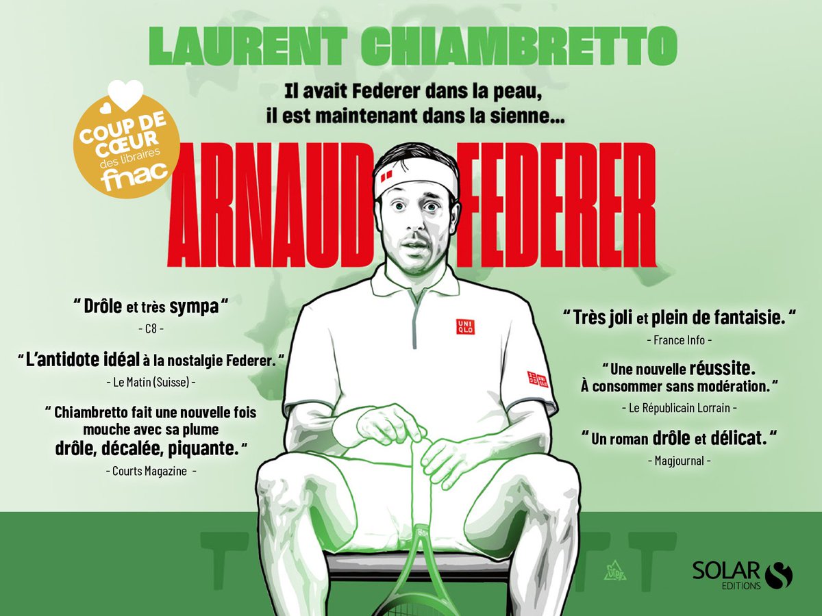 chiambretto_'s tweet photo. Deux mois, maintenant, que le livre est sorti. Plutôt content des premiers retours 🙂#Federer #Arnaud https://t.co/4RRKem5DOV
