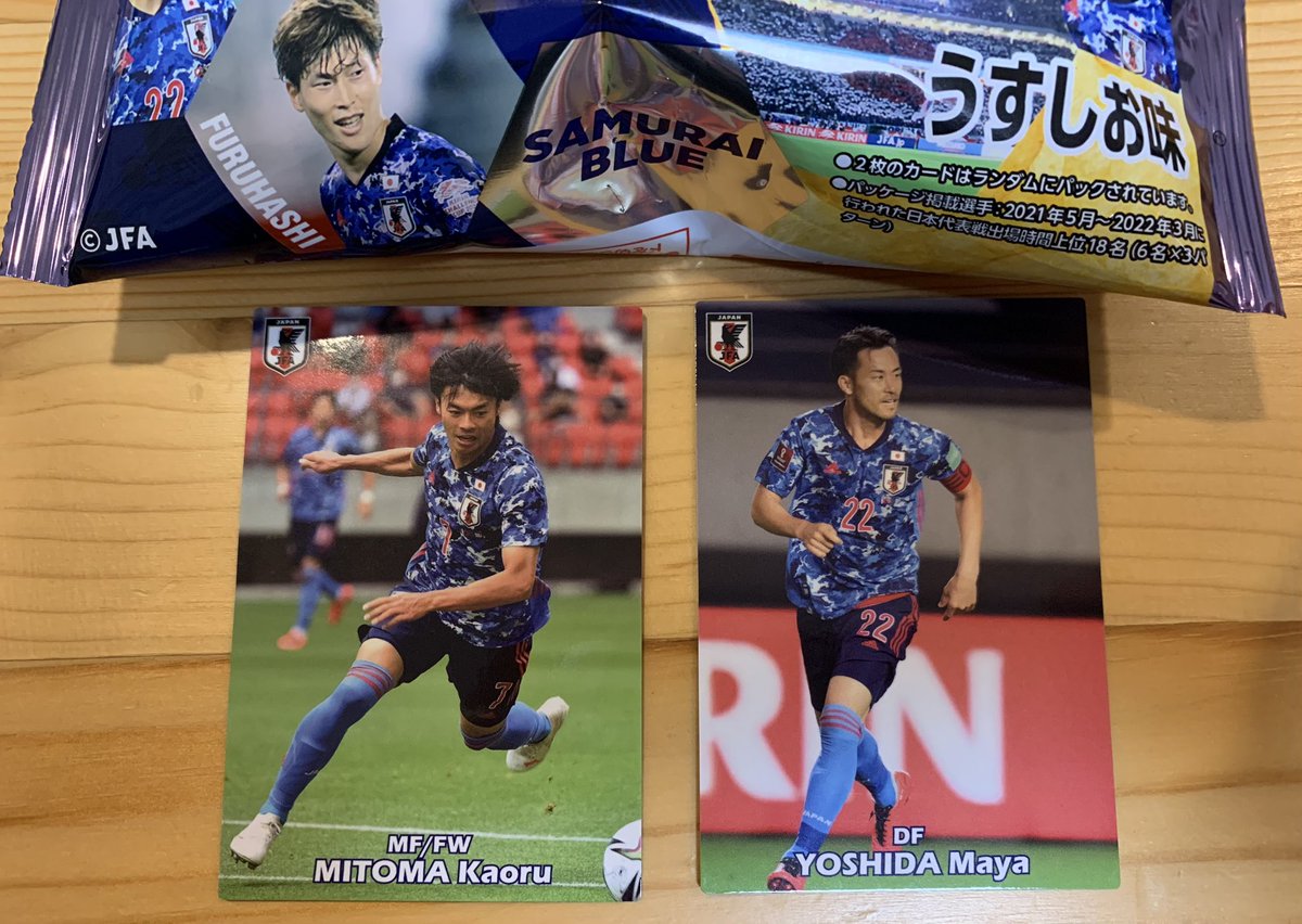 サッカー日本代表オフィシャルトレーディングカード 冨安健洋選手2枚