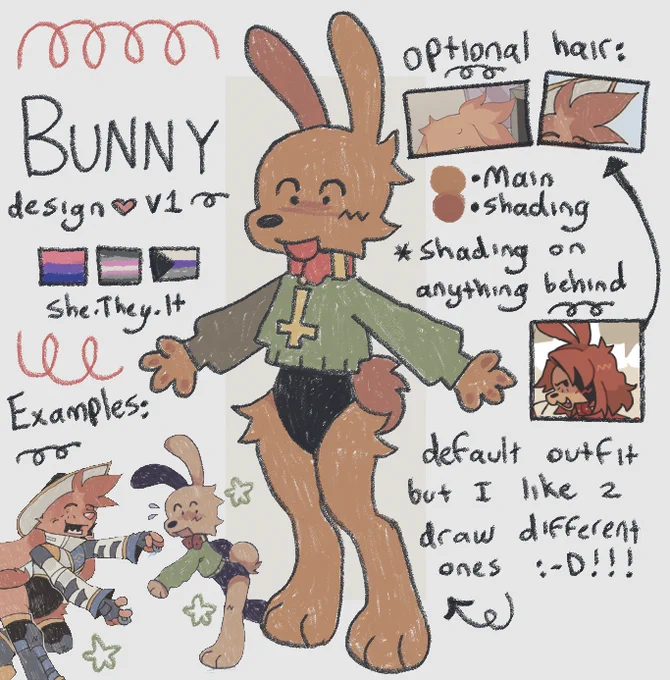 Made a ref for this version of Bunny, woah!!
Rabbit? Bunny? Yep it sure is 🐇🐇🐇 