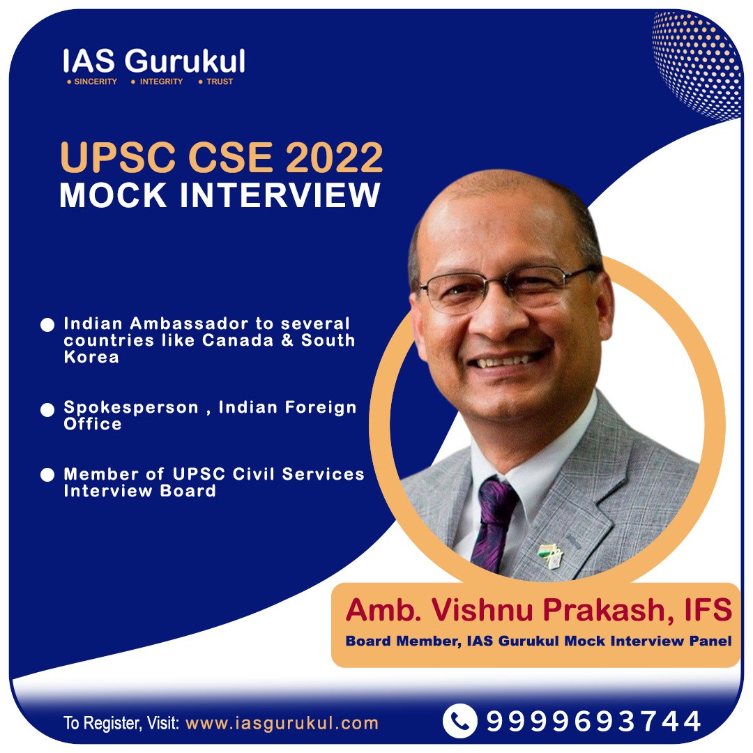 iasgurukul's tweet image. Amb. Vishnu Prakash, IFS
Member of IAS GURUKUL mock interview panel 

#upscmockinterview #iasmockinterview #upsccseinterview2022