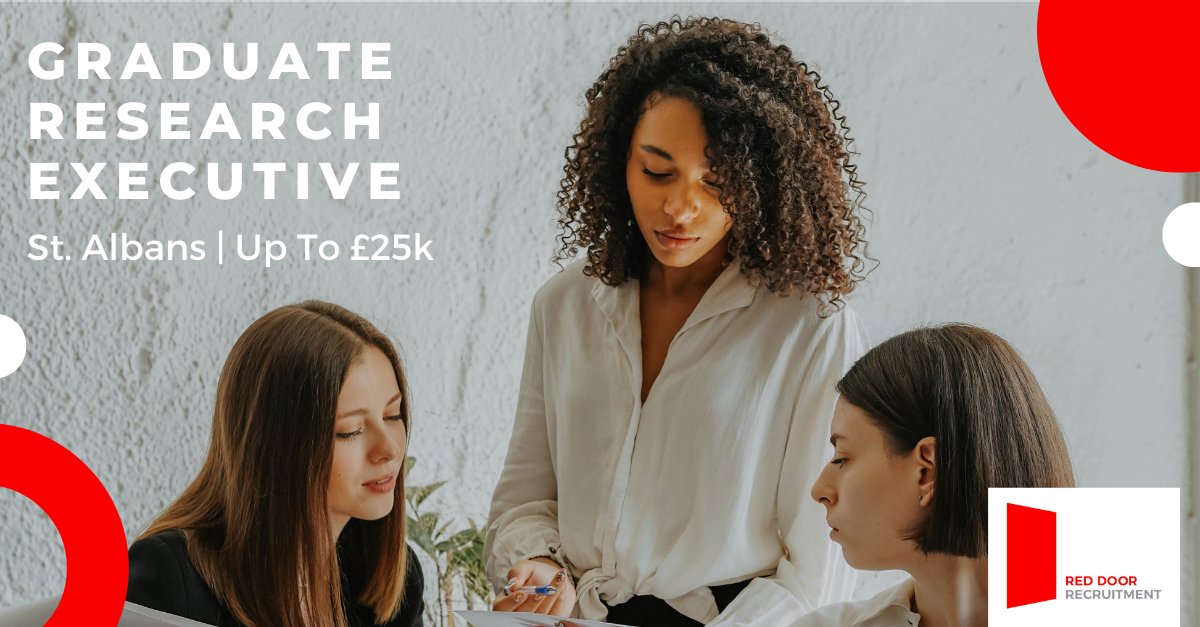 RedDoorRecr's tweet photo. Graduate Research Executive | St. Albans | Up To £25k 

✨An exciting opportunity for a graduate looking to kick start a career!

Interested?

https://t.co/X3dE5VAobq

Call us 01727 899490 ☎️

Email your CV info@reddoorrecruitment.co.uk

#Graduate #RedDoorJobs #RedDoorRecruitment https://t.co/DxyvIASLQI
