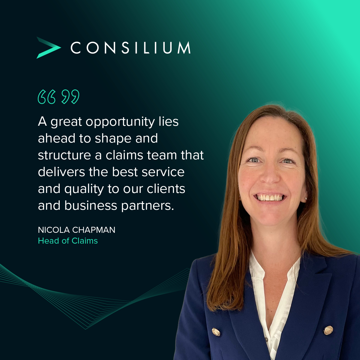 We want to give a warm, Consilium welcome to Nicola Chapman who joins our dedicated, in-house claims team as Head of Claims.

 bit.ly/3ubtAqK