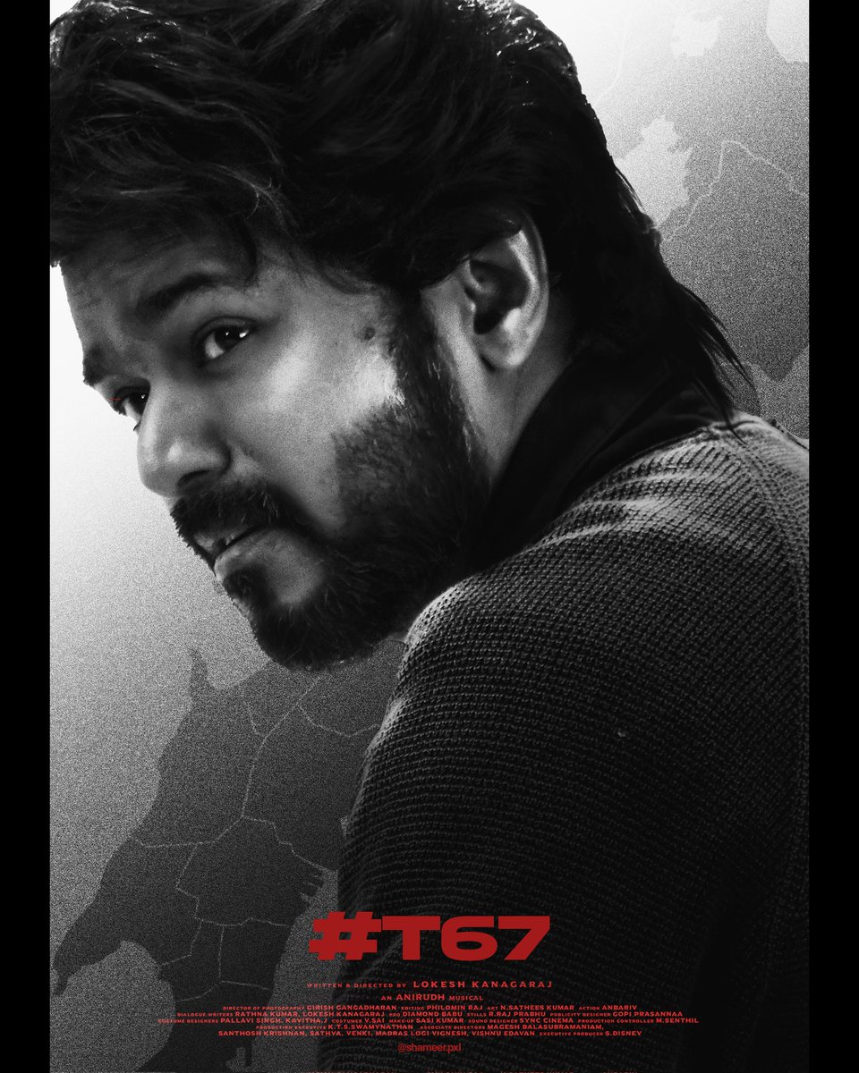 shameerkm_'s tweet photo. Poster for 
#Thalapathy67𓃵 #ThalapathyVijay
@Dir_Lokesh https://t.co/RYlJt9K2xs