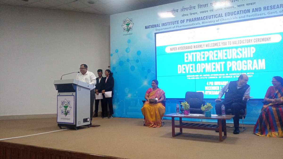 NIPERHyd's tweet photo. Glimpses of Valedictory Ceremony of #Entrepreneurship Development Program organized by @NIPERHyd in association with #TSCOST

@Pharmadept @mansukhmandviya @OfficeOf_MM @bhagwantkhuba #Entrepreneurs #Entrepreneurs #StartupIndia https://t.co/S3CCDTIE1w