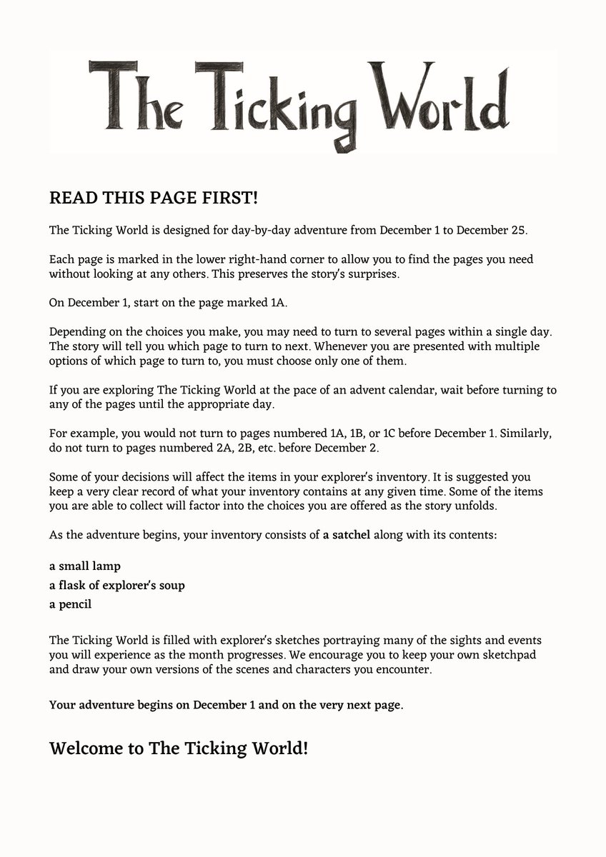 TheTickingWorld's tweet photo. It's the 1st of December. The adventure begins again. Welcome back to The Ticking World. https://t.co/AfWv8pvCCe https://t.co/rFHPExyOvw