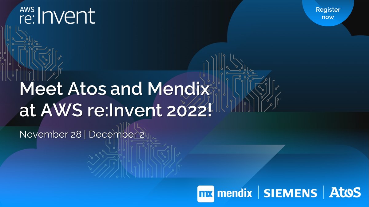 Faif7513's tweet photo. Atos, @Mendix &amp; @awscloud will present their cloud business expertise ☁️ at @AWSreInvent 2022 in Las Vegas, NV (US). 📍 Discover Atos' unequaled integration capabilities with Mendix applications on AWS from November 28 to December 2 📅
Don’t miss out 👉 https://t.co/DKz9l2JkMM https://t.co/VaKPsBB1TD