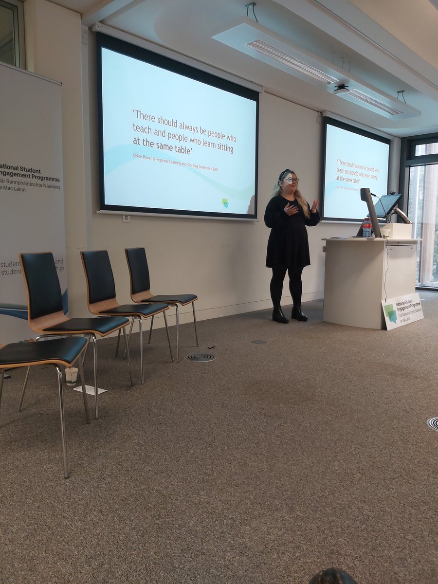 kevinmcstrav's tweet photo. Brilliant sessions at #NStEPNetwork from @dalyniall_, @maynoothsu reflecting on the importance of student engagement in quality and @niamhakennedy, @NStEPie student intern on the engagement of Postgraduate Research students. https://t.co/jU6hkeOVYE