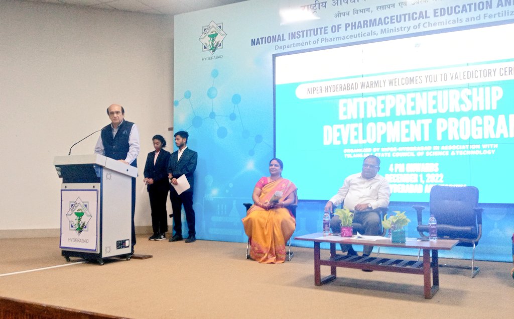 NIPERHyd's tweet photo. Glimpses of Valedictory Ceremony of #Entrepreneurship Development Program organized by @NIPERHyd in association with #TSCOST

@Pharmadept @mansukhmandviya @OfficeOf_MM @bhagwantkhuba #Entrepreneurs #Entrepreneurs #StartupIndia https://t.co/WGEla6bDbS