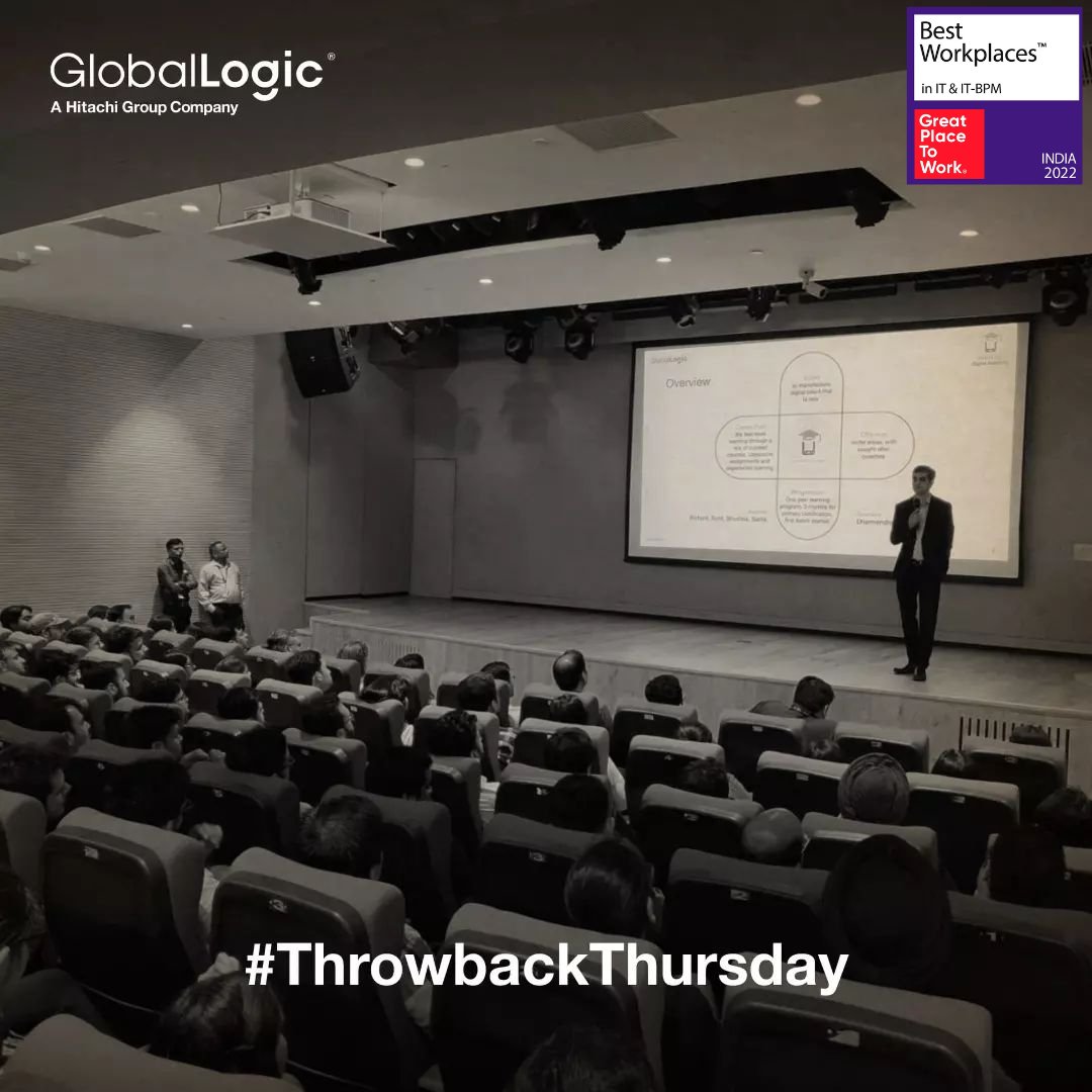 GlobalLogic_IN's tweet photo. This #throwbackthursday we reminisce the launch of GlobalLogic's Digital Academy. A dedicated program that aims at learning, upskilling, fast-tracking career progress, and getting engineers future-ready. 

#tbt #thursdayfun #thursdaythrowback #career #learning #digital https://t.co/D4Swpx5vRX