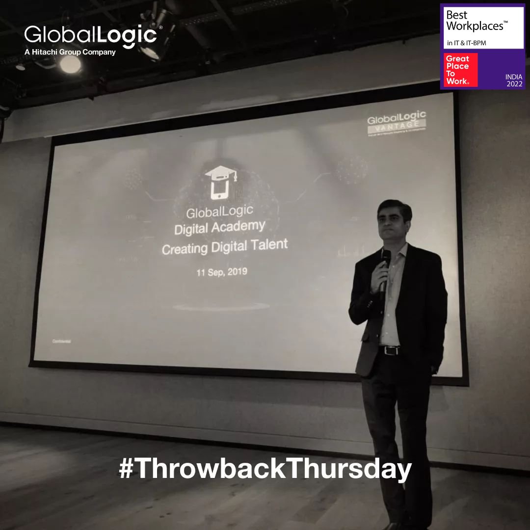 GlobalLogic_IN's tweet photo. This #throwbackthursday we reminisce the launch of GlobalLogic's Digital Academy. A dedicated program that aims at learning, upskilling, fast-tracking career progress, and getting engineers future-ready. 

#tbt #thursdayfun #thursdaythrowback #career #learning #digital https://t.co/D4Swpx5vRX