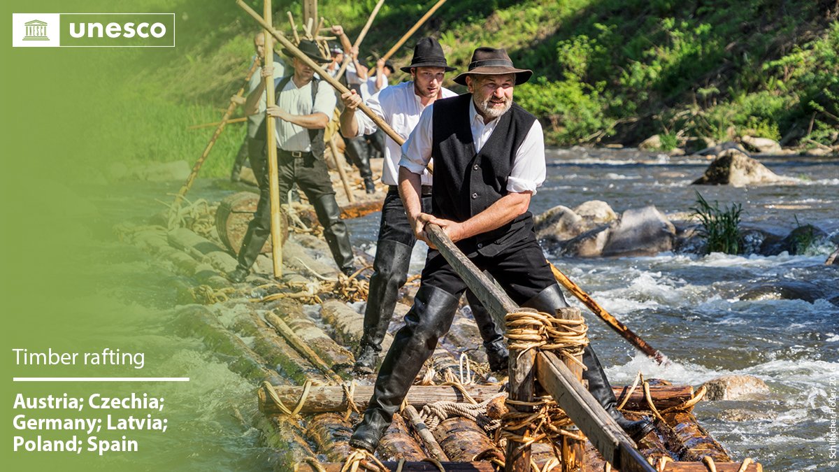 UNESCO's tweet photo. 🔴 BREAKING

Timber rafting has just been inscribed on the #IntangibleHeritage List.

Congratulations 🇦🇹, 🇨🇿, 🇩🇪, 🇱🇻, 🇵🇱, 🇪🇸!

ℹ️ https://t.co/n5nd2HXmxB #LivingHeritage https://t.co/2ULKTLjgJu