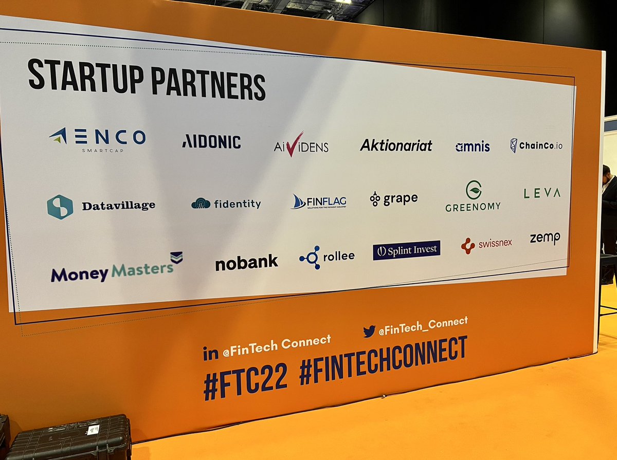 Day 3 #Vleadersfintech : Today Fintech Connect is calling. Each startup get the chance to pitch 10min to a broad audience at the startup launchpad. Come to visit us at our stand P3. Big thanks to our sponsors and partners EPFL, ETH &amp; WalderWyss and Swissnex.