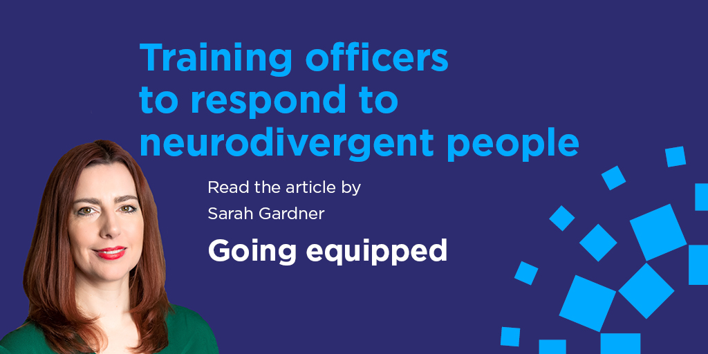 CollegeofPolice's tweet photo. “1 in 3 people moving through the justice system are thought to be neurodivergent.”

Project Manager Sarah Gardner from @metpoliceuk explains how neurodiversity can affect an individual’s response during police interaction.

Read more here: https://t.co/jcVqoxK8pZ

#GoingEquipped https://t.co/cWjqM43TaX
