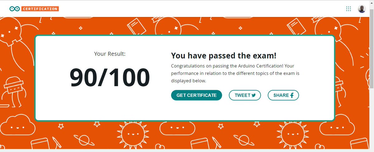 limitless_edem's tweet photo. I just passed the @Arduino Certification exam with a score of 90/100! π You can get certified too: https://t.co/JjprtPW24u #ArduinoCertified https://t.co/h8Hsl1wyQw