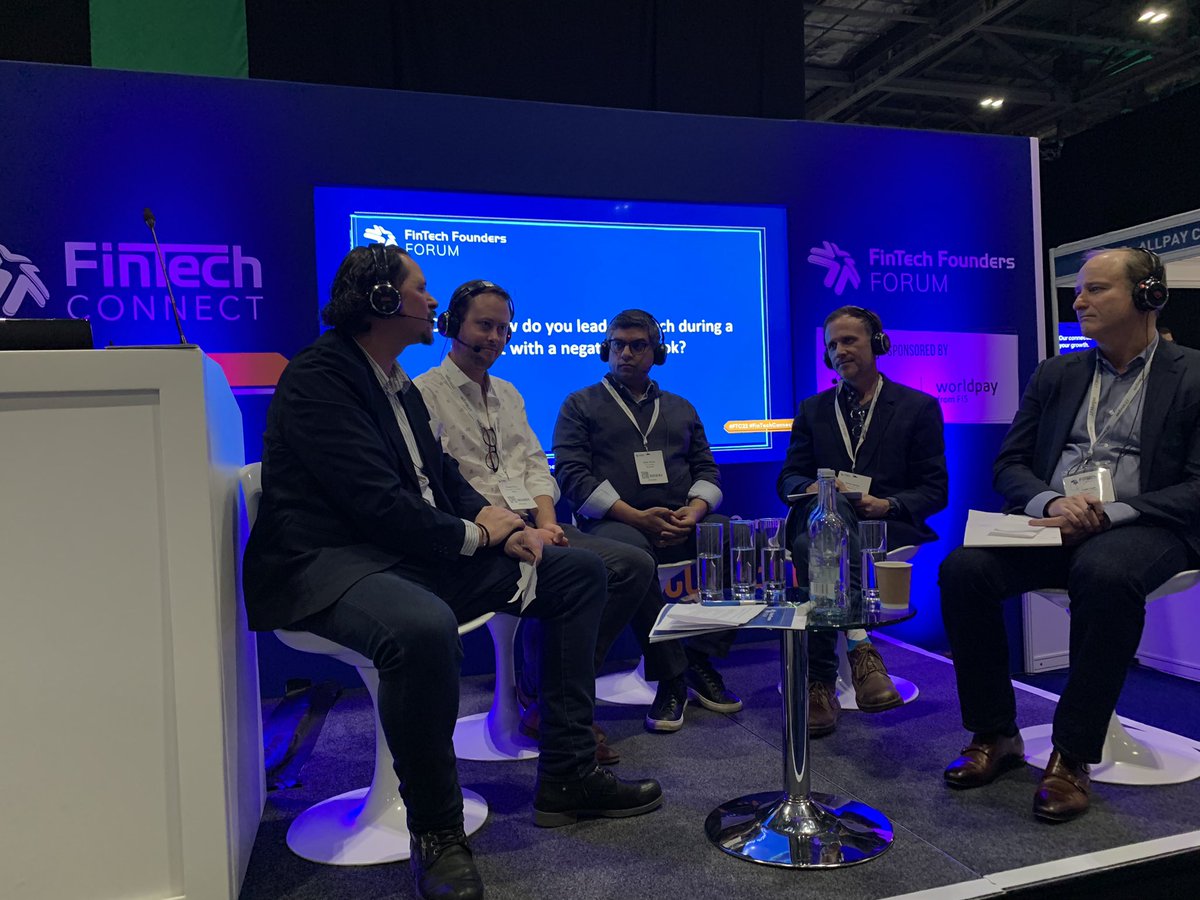 SusanneChishti's tweet photo. Great panel discussion chaired by @FINTECHCircle Marketing Director @GlennPBurgess on how #fintech scaleups deal with current market dynamics dealing with clients, employees, investors and partners - lots of communication is key and a good company cultureππ½πͺ #ftc22 https://t.co/zXvuvZkd93