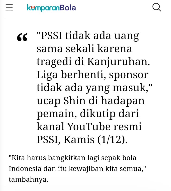 Malah menggunakan Tragedi Kanjuruhan buat gimmick ga adanya uang! Hadeh…