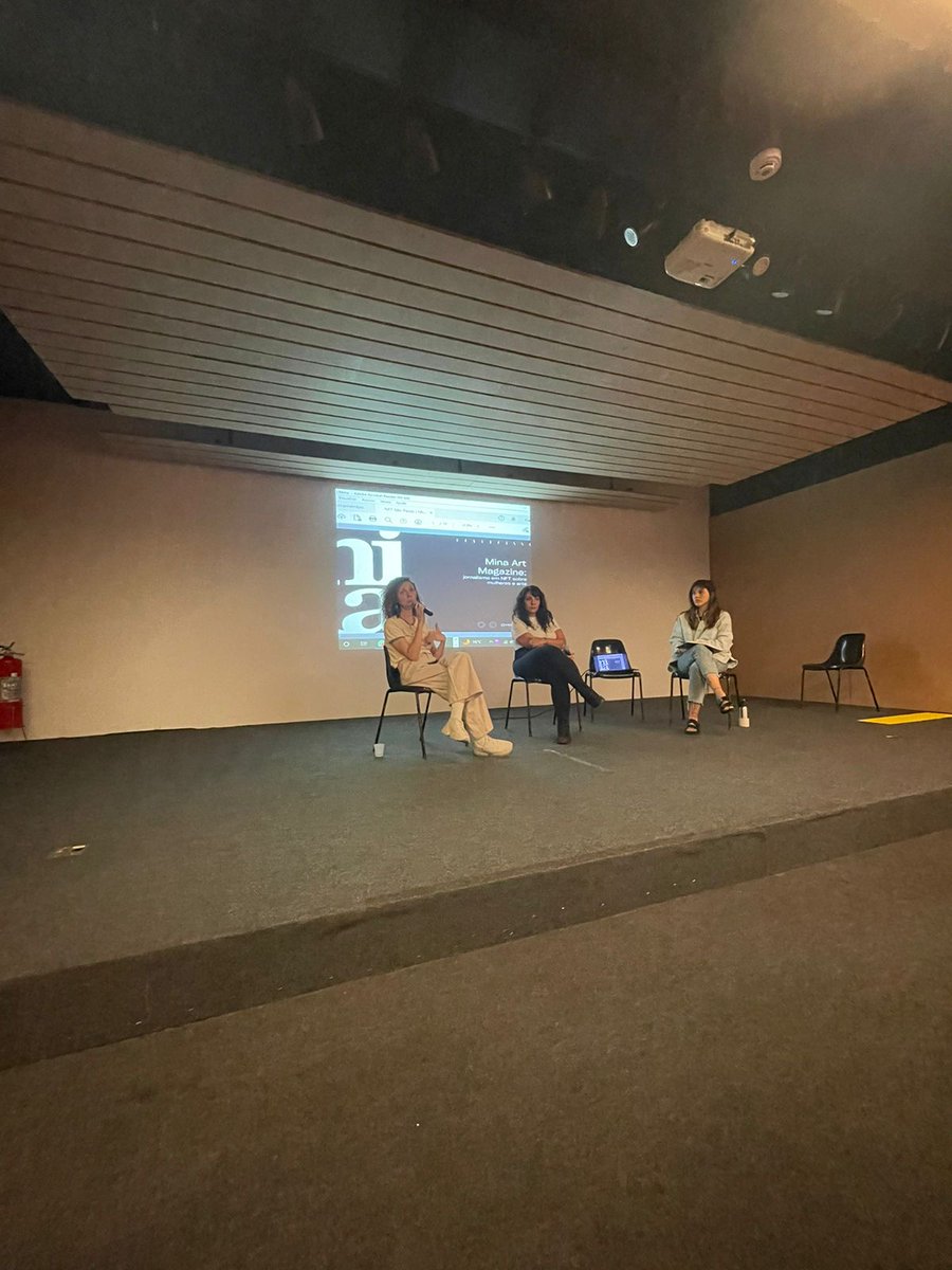 mina_artmag's tweet photo. Tysm @NFTSaoPaulo for the opportunity to talk about our project and about this disruptive experience of doing journalism in NFT. It was amazing to meet you guys IRL <3 
Long live @mina_artmag https://t.co/Ku7TjtAsj4