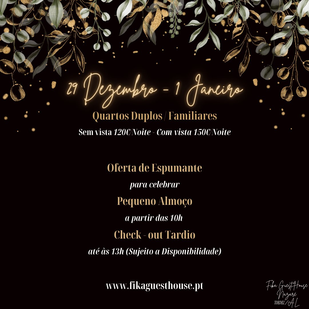 Fika Guest House – Passagem de Ano 2022-2023
 findoutnazare.pt/listing/passag…

#findoutnazare #nazare #visitnazare #lovenazare
#nazareportugal
#passagemdeanonazare2023
#newyear