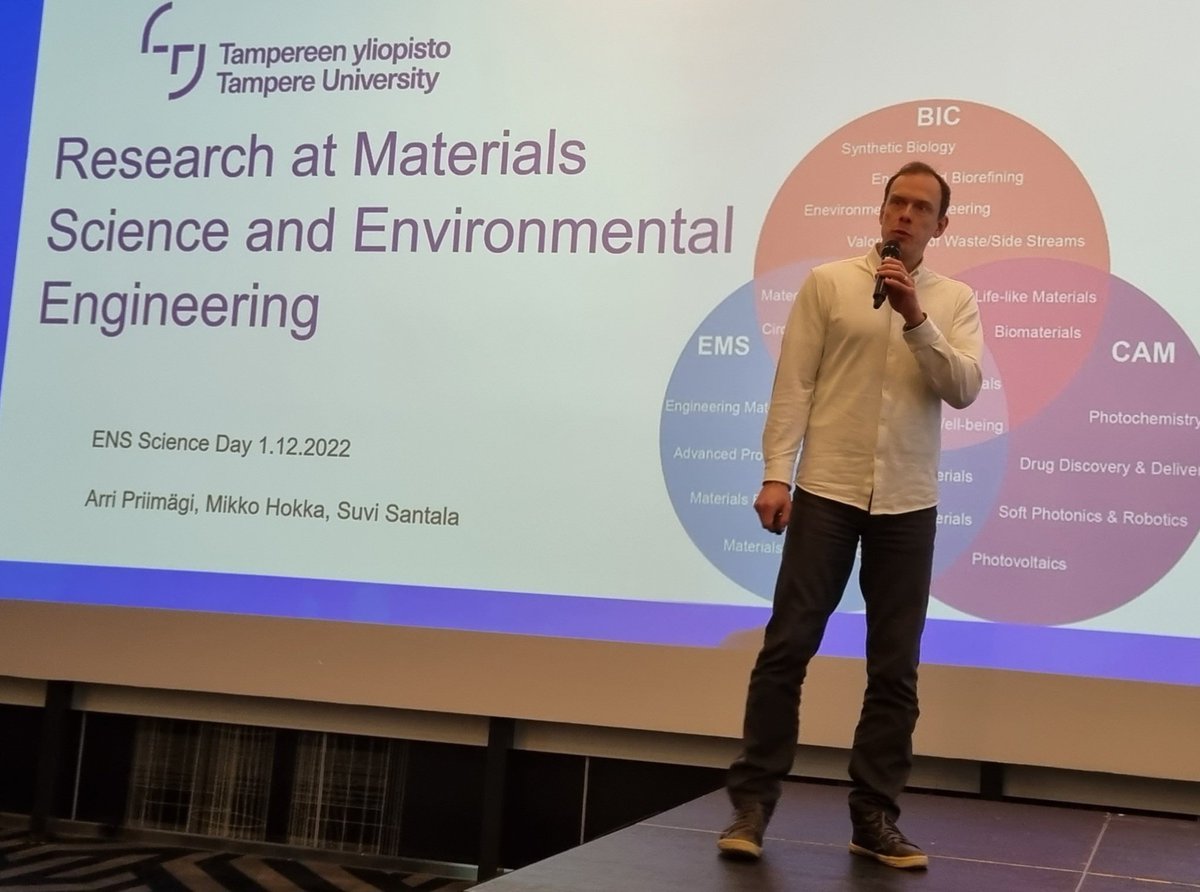 ENS_TampereUni's tweet photo. The Materials Science and Environmental Engineering unit carries out research and education in materials science, chemistry, environmental and energy engineering, and bioengineering.
#ENSScienceDay https://t.co/TE0t4mk3nn