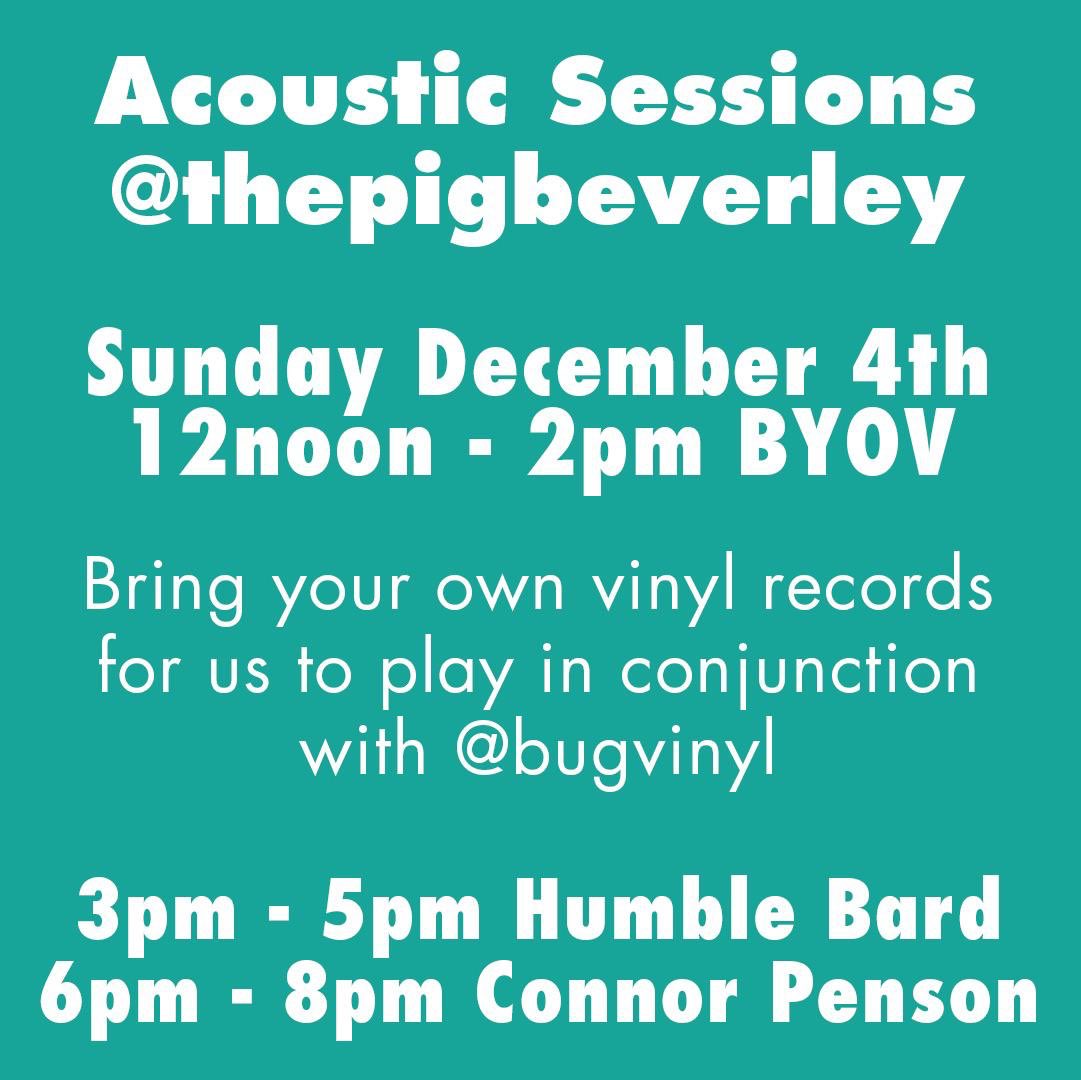 bugvinylrecords's tweet image. Our friends @ThePigBeverley are inviting you to bring your own #vinyl to play and accompany your meal #byov