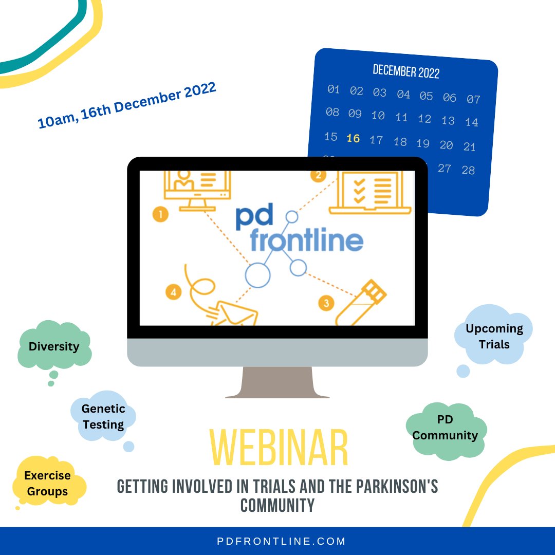 PDFrontline🧬 (@pdfrontline) on Twitter photo Join us on December 16th at 10 am for the 'Getting involved in Clinical Trials and PD Community' Webinar, hosted by PD Frontline! We hope to see you there! Register Here: ucl.zoom.us/webinar/regist…
<a href="/CureParkinsonsT/">Cure Parkinson's</a>
<a href="/EJS_ACT_PD/">EJS ACT-PD</a>
<a href="/morethanatremor/">More Than a Tremor</a>
<a href="/Movein2Welbng/">Move into Wellbeing®</a> Join us on December 16th at 10 am for the 'Getting involved in Clinical Trials and PD Community' Webinar, hosted by PD Frontline! We hope to see you there! Register Here: ucl.zoom.us/webinar/regist…
<a href="/CureParkinsonsT/">Cure Parkinson's</a>
<a href="/EJS_ACT_PD/">EJS ACT-PD</a>
<a href="/morethanatremor/">More Than a Tremor</a>
<a href="/Movein2Welbng/">Move into Wellbeing®</a>