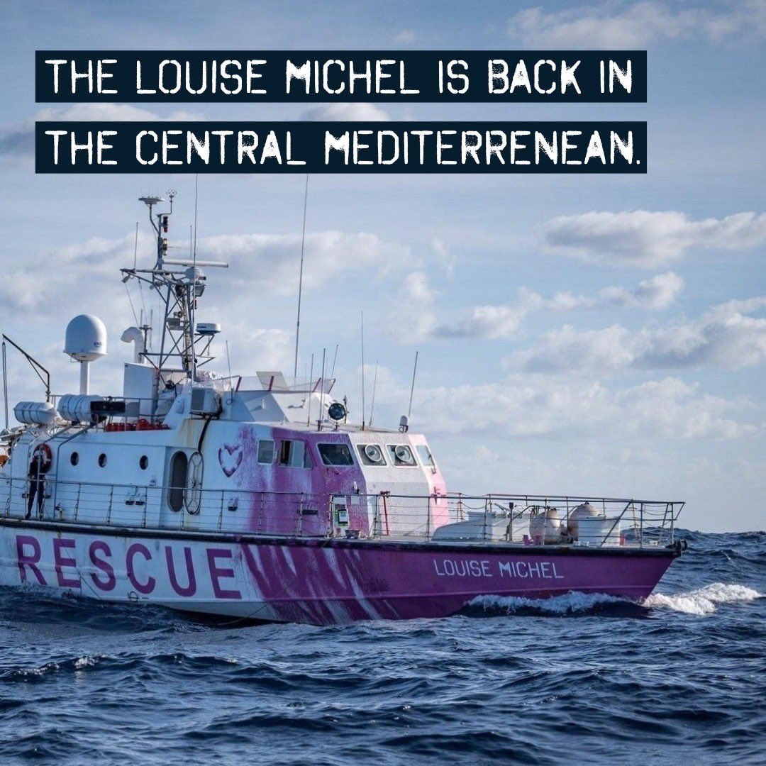 The Louise Michel is back in the central Mediterranean. As part of the #CivilFleet, we stand in Solidarity with people on the move, while Europe builds new walls every day. 
#FreedomOfMovement #NoBorders