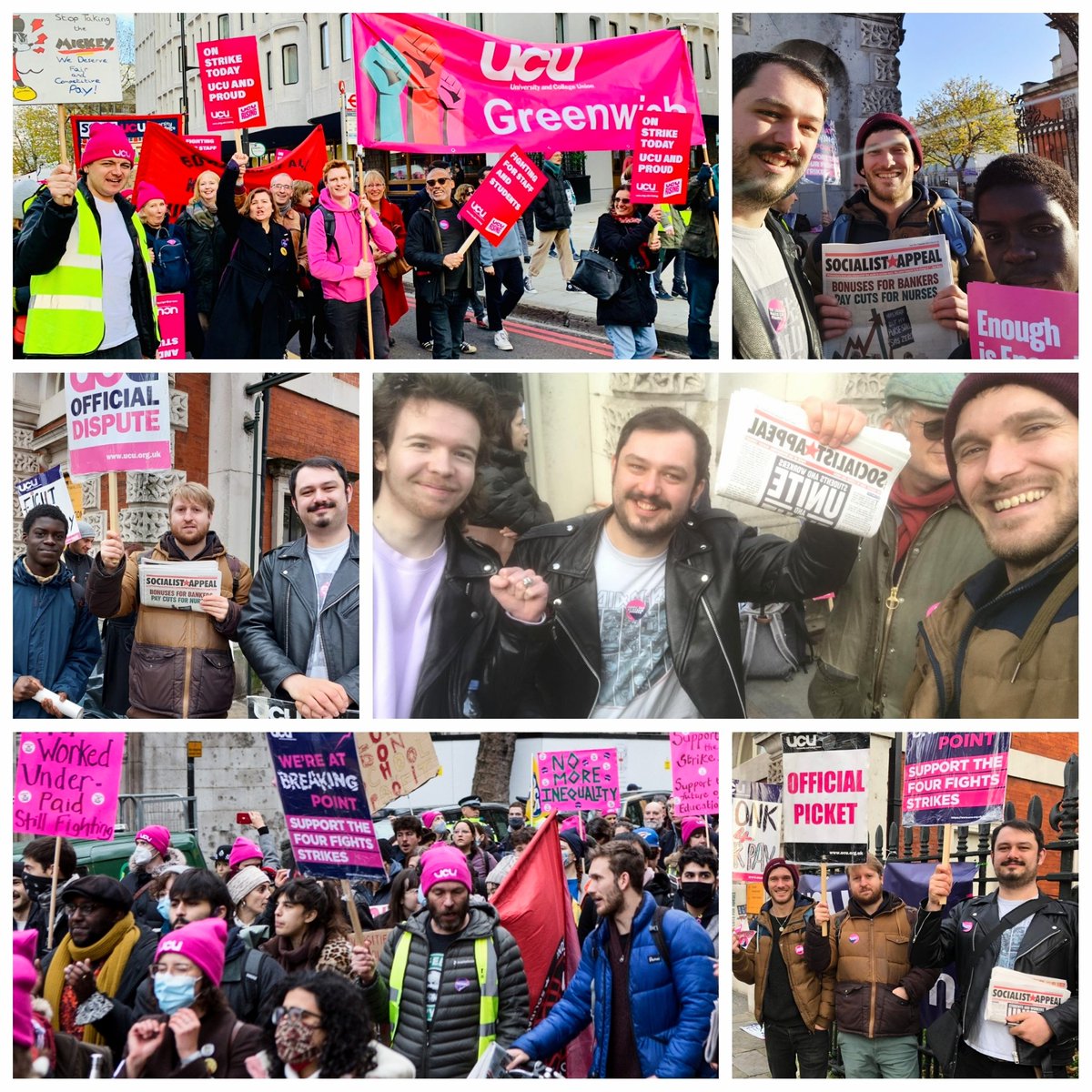 Greenwich_Marx's tweet photo. Students and workers in SE London stand in solidarity with @ucu @ucugreenwich! Don't let the bosses drive a wedge! Staff &amp; students #UniteandFight! To fight marketisation &amp; casualisation, we need to kick capitalism out of education! https://t.co/CLsNR2x12I