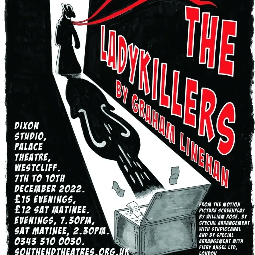 ovation_radio's tweet photo. We are loving the rehearsal shots for @southenddramasociety upcoming production of 'The Lady Killers'! They are in the studio tonight 8-10pm on 104.4fm or via the CCR 104.4 app &amp; your smartspeaker!  #liveinthestudio #theladykillers #ccrovation #allthingstheatre #ovationradio https://t.co/FydDFnBAt9