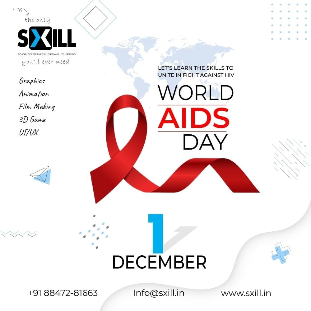 sxill_school's tweet photo. SXILL observes World Aids Day!
#aids #aidsawareness #aidsday #worldaidsday #skill #skilling #skillset #skillindia #sxill #sxillschool #uxskill #uxsxill #skillday #youthskillsday #skillsday #worldyouthskillsday #uxcourse #uxprogram #uxinstitute #animationcourse #animationprogram https://t.co/ayifboM4CA
