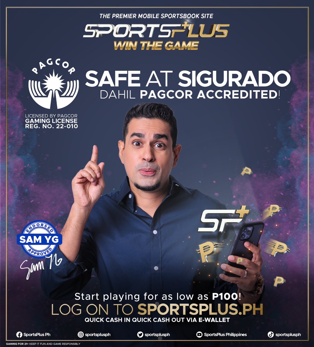 sportsplusph's tweet photo. DAPAT 21 TAON GULANG PATAAS PARA MAGLARO! 

PAGCOR-accredited ang SportsPlus kaya 21-years-old at above lang ang pwede maglaro. At palaging tandaan: keep it fun and game responsibly.

REGISTER NOW: https://t.co/56TKqrYr6j

#WinTheGame
#SportsPlusPH https://t.co/kqP84tTYrm