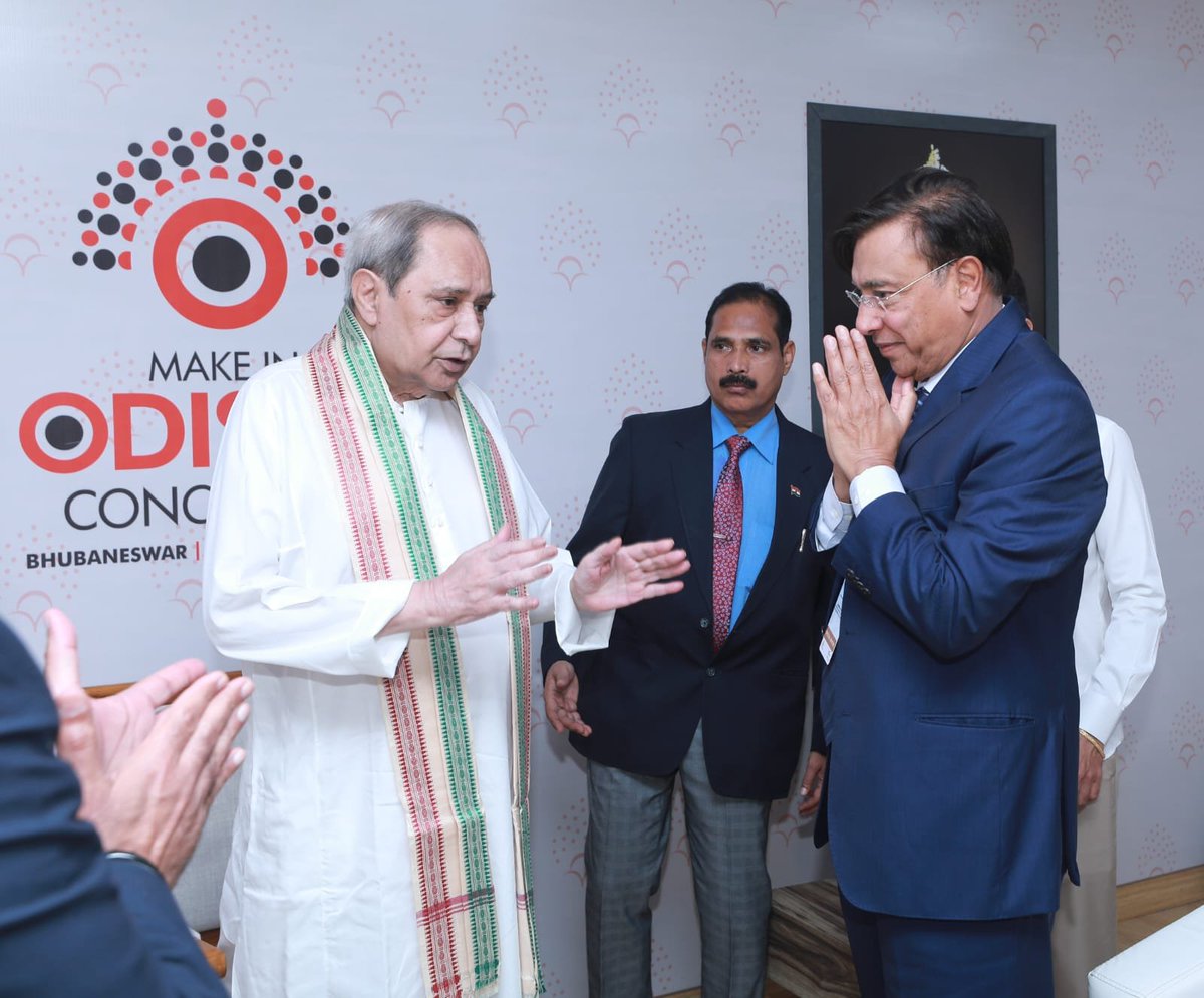 Naveen Patnaik (@naveen_odisha) on Twitter photo Pleasure meeting Shri L N Mittal, Executive Chairman of <a href="/ArcelorMittal/">ArcelorMittal</a> at #MakeInOdishaConclave 2022 in #Bhubaneswar. Highlighted conducive investment ecosystem in #Odisha and assured complete support for speedier grounding of the projects in #Odisha. #MIO2022 Pleasure meeting Shri L N Mittal, Executive Chairman of <a href="/ArcelorMittal/">ArcelorMittal</a> at #MakeInOdishaConclave 2022 in #Bhubaneswar. Highlighted conducive investment ecosystem in #Odisha and assured complete support for speedier grounding of the projects in #Odisha. #MIO2022