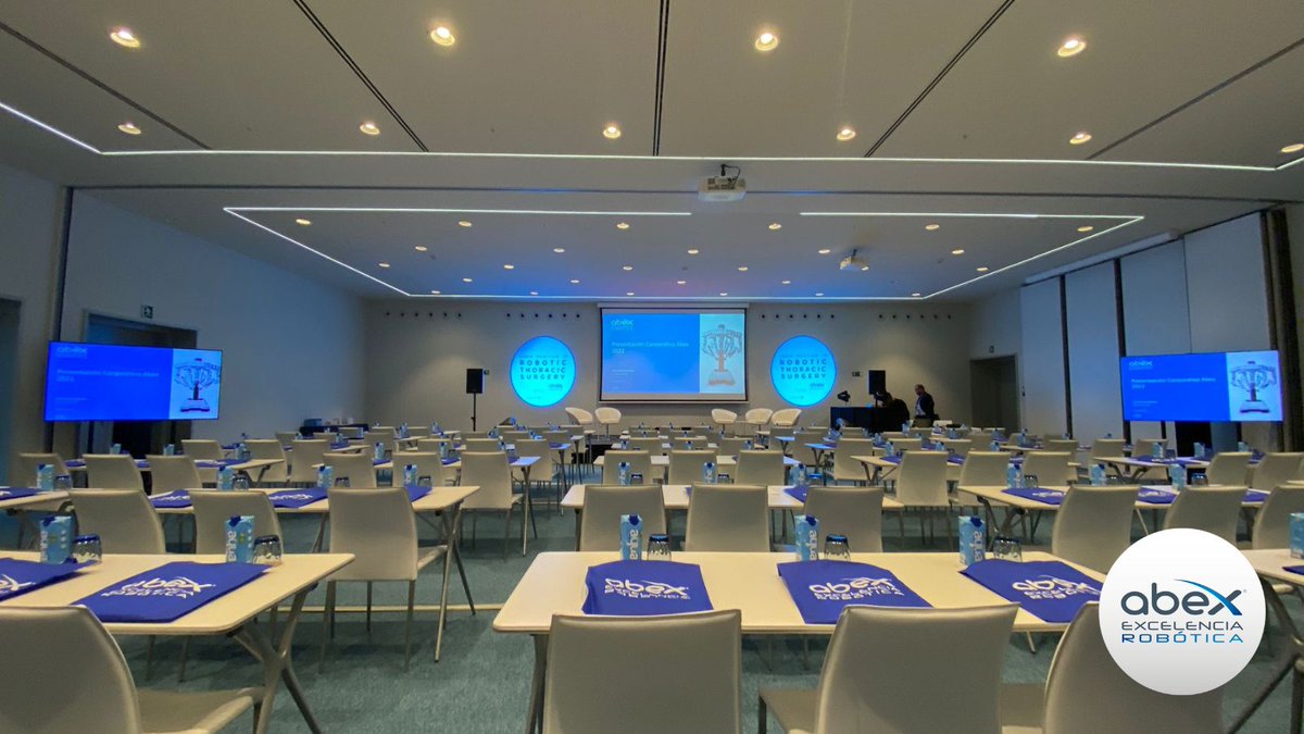 abexDaVinci's tweet photo. 🔴Buenos días desde el #abex #UserMeetingTHOR22, auspiciado por @SECTtoracica. Todo preparado en el @MESitgesHotel para hablar de #cirugíarobótica torácica y compartir técnicas y experiencias, de la mano de grandes especialistas en este campo #robotdaVinci #neverendingcare https://t.co/FI8NeiwYex
