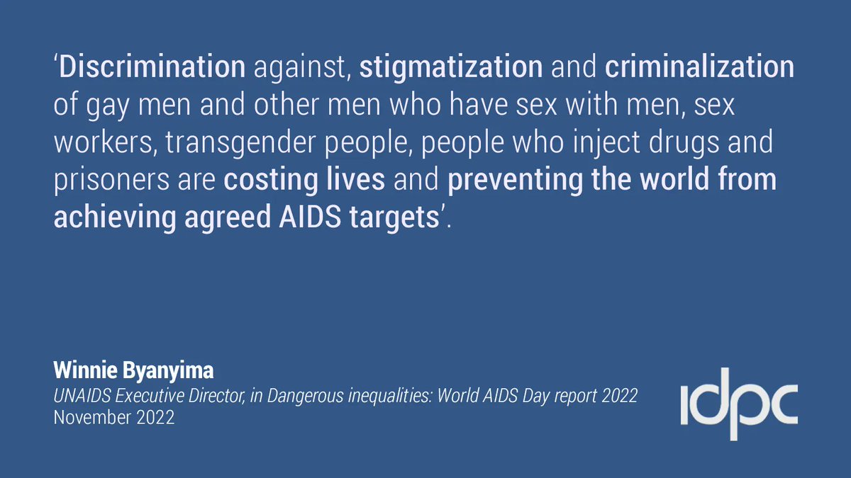 People who inject drugs are 35x more likely to acquire HIV than people who don't.

It doesn't have to be this way! It's time to #Equalize:
🔓 End criminalisation 
🏥 Ensure access to #HarmReduction
❤️Promote community empowerment &amp; leadership

#WorldAidsDay #SupportDontPunish