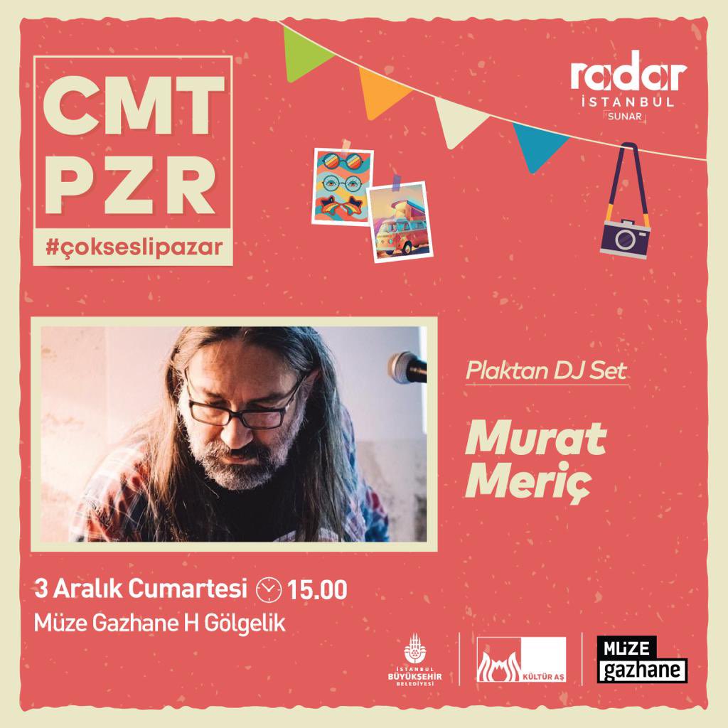 Cumartesi böyle heyecanlı bir buluşma var. Müze Gazhane’de yapılacak #çokseslipazar içinde, 15.00-17.00 arasında. Sadece plak çalacağım!