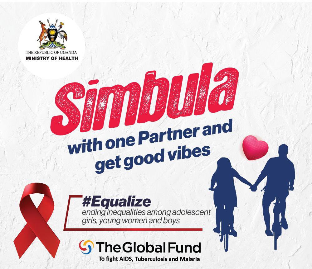 MinofHealthUG's tweet photo. Having one partner protects you and your loved one from #HIV and other Sexually Transmitted Infections. 

Simbula with one partner and enjoy the good vibes. #WorldAIDSDayUG https://t.co/pGUqbQXAl1