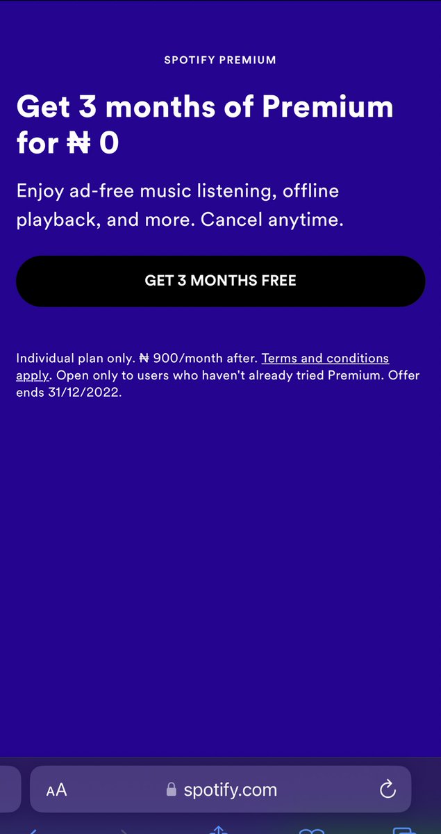 kth_naija on Twitter " ️Spotify is giving free 3 month free premium